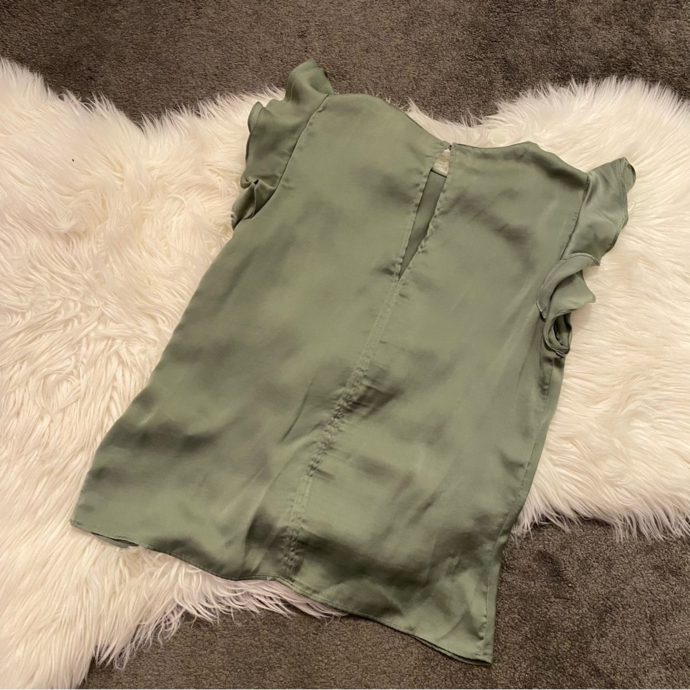 Zara Sage Ruffle Sleeve Blouse - Picture 5 of 7
